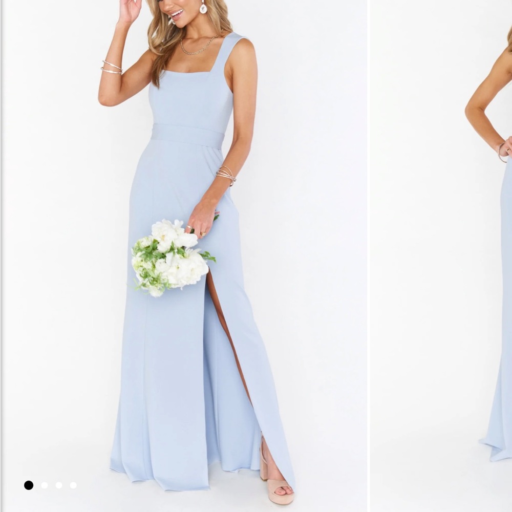 SMYM Paris Gown Steel Blue Stretch